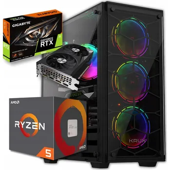 Stolní počítač Počítač pro hráče Ryzen 5 5600 32GB DDR4 1000GB NVMe RTX 3060
