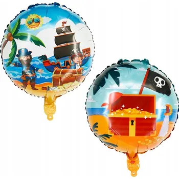 Balónek Fóliový balónek oboustranný Piráti Ostrov Pokladů 45 cm Narozeniny