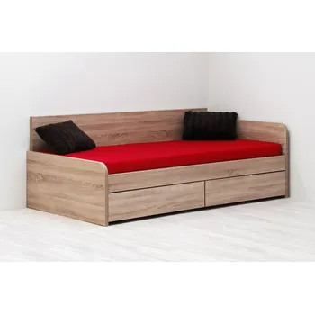 Ložnice BMB Tandem Arco rozkládací postel s pravou područkou Dekor: Dub šedý, Rozměr: 90/180 x 200 cm