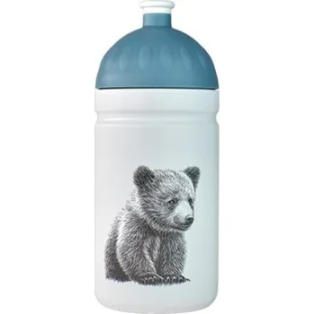Košík na láhev Zdravá lahev® Medvěd Kuba 500ml - Bílá, 500ml