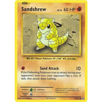 Sběratelská karetní hra Sandshrew 054/108 - Evolutions Typ karty: Non-Holo