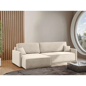 Sedací souprava Rohová rozkládací sedací souprava Karlos - Krémová