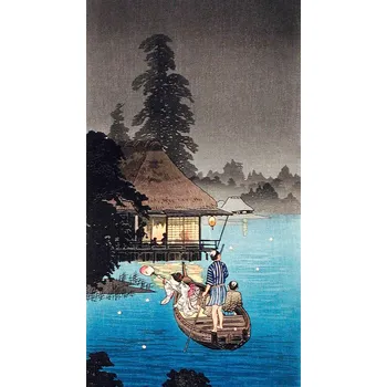 Plakát Plakát, Obraz - Enjoying Evening Cool (1926), Hiroaki Takahashi