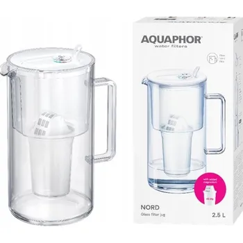 Filtrační konvice Filtrační konvice skleněný Aquaphor Nord 2,5 l s filtrem A5 Mg (350 l), bílý