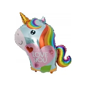 Balónek Fóliový balónek Jednorožec I Love You (68 cm * 71 cm)