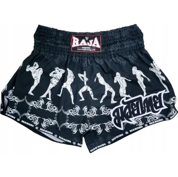 Kraťasy na muay thai Raja L ČERNÉ