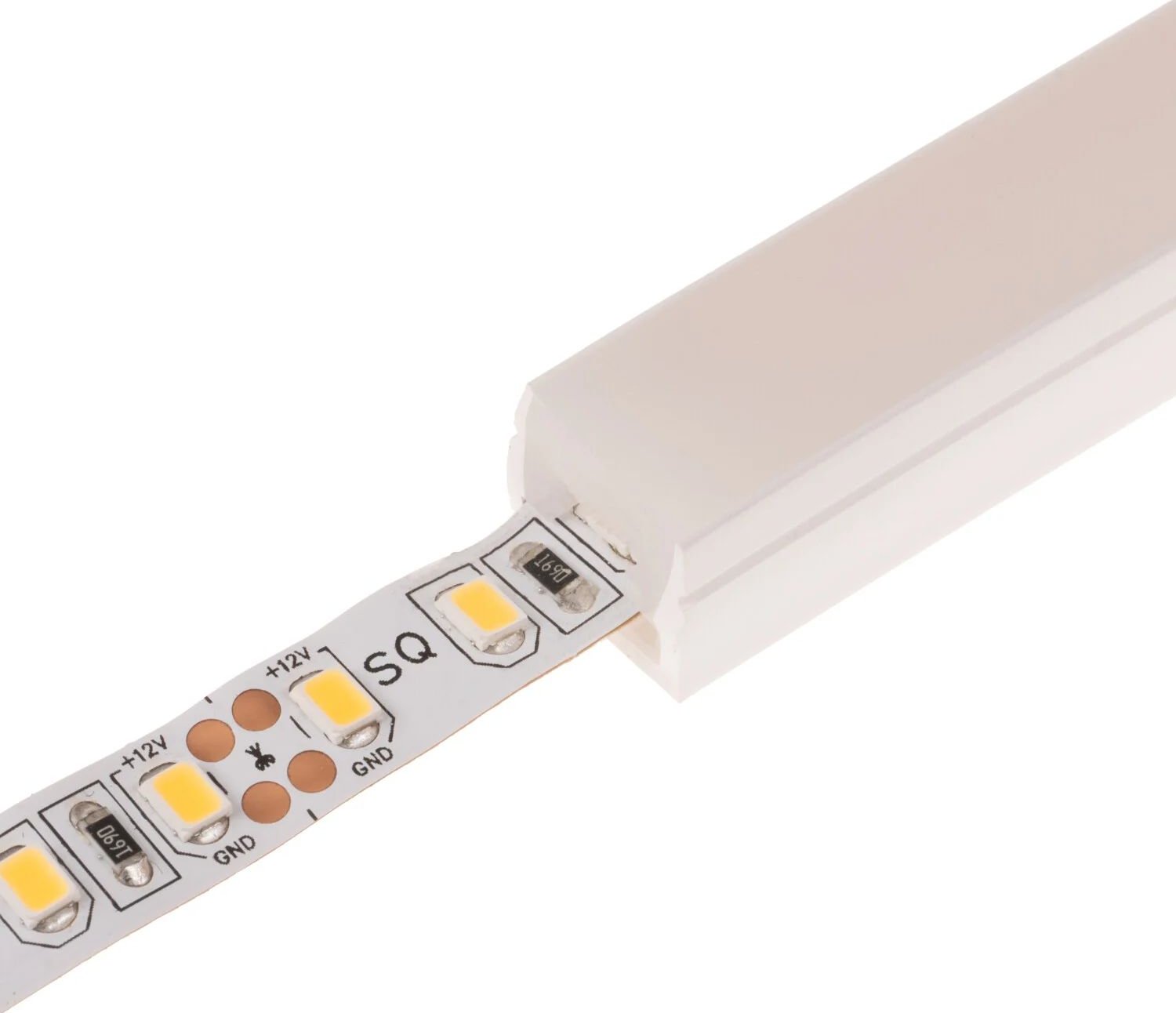 Silikonový profil lišta pro LED pásky hranatý S2 - T-LED - 117009 - 117009
