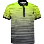 Pánské funkční triko s límečkem premium ALTISPORT VOJ/ALM031TR05 ČERNÁ/NEON YELLOW XXXL