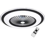 MILAGRO LED stmívatelné stropní svítidlo s ventilátorem ZEPHYR 65W CCT černé + dálkové ovládání