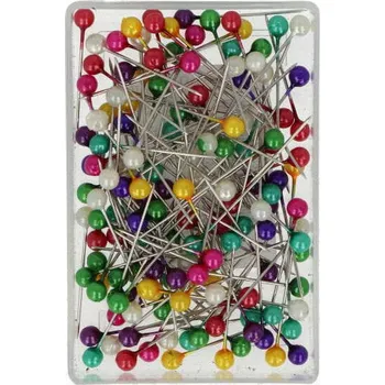 Špendlíky s barevnými hlavičkami 144 ks I-LAN-SZP53079-031
