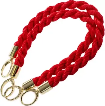 Příze Ucha na tašky Inda délka 50 cm Červená se zlatým kováním (Luxusní ucha na kabelky a tašky Inda Červená se zlatem)