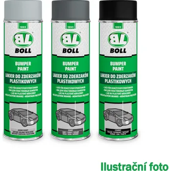 Barva ve spreji BOLL Lak na plastové nárazníky černý 500ml 001016