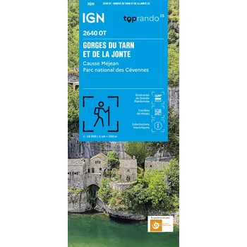 IGN mapa Gorges du Tarn 1:25 t.