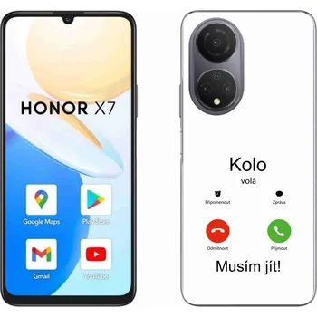 Pouzdro na mobilní telefon Gelový kryt mmCase na Honor X7 - kolo volá bílé pozadí