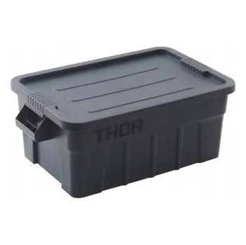 Úložný box Kontejner s víkem pro skladování THOR Tote Box 53 L - šedý