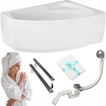 Vana Asymetrická akrylátová vana Polimat FRIDA 150 x 100 cm