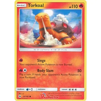 Karetní hra Torkoal 023/149 - Sun & Moon Typ karty: Reverse Holo
