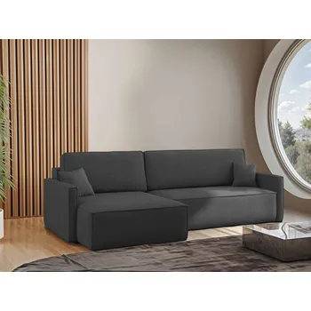 Sedací souprava Rohová rozkládací sedací souprava Karlos - Tmavě šedá