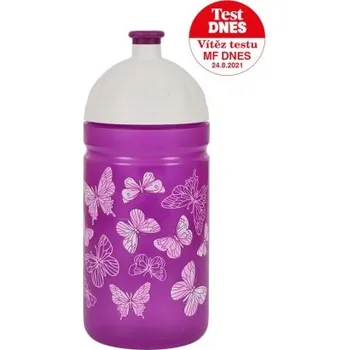 Zdravá lahev® Motýli 500ml - Fialová průsvitná, 500ml