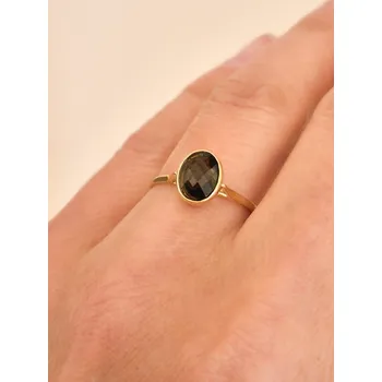 Prsten Vltavín Moldavite Zlatý prsten s vltavínem P22 0038 B Velikost: 56