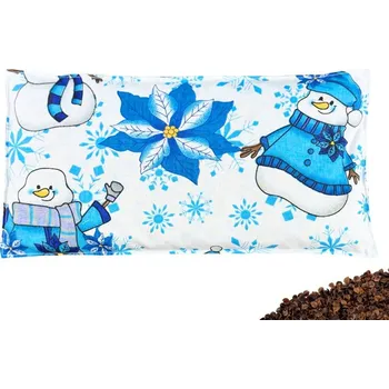 Polštář VFstyle pohankový polštářek 30x15 cm Snowmen