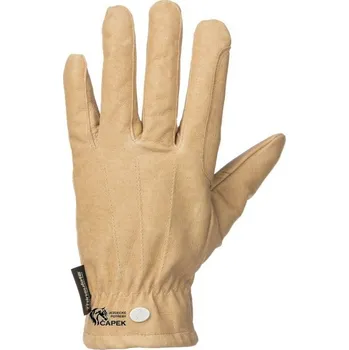 Jezdecké rukavice Zimní rukavice EquiTheme -TRAVAIL- - Béžová - XL