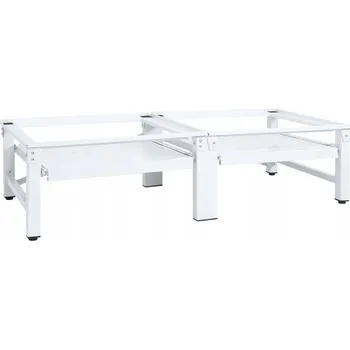 Praní a péče o prádlo Plošina pod pračku a sušičku s výsuvnými policemi, bílý