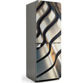 Fototapeta Samolepicí Samolepicí na ledničku do kuchyně s vlnou metalické textury