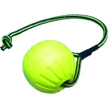 Hračka pro psa BAFPET Míček FOAM se šňůrkou - Žlutá