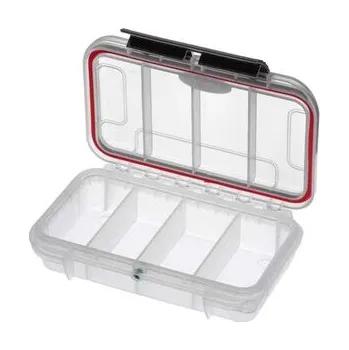 Úložný box MAX Plastový box, 175x115xH 47mm, IP 67, barva transparentní, 4 přihrádky