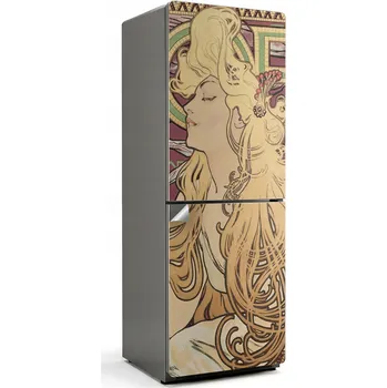Fototapeta Dekorativní Samolepicí nálepka na ledničku Alfons Mucha, portrét ženy