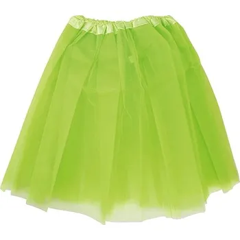 Karnevalový kostým GUIRCA Retro dámská tutu sukně, neon zelená, 40 cm - 80. léta - disco