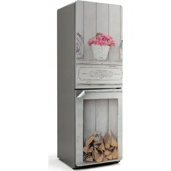 Fototapeta Dekorativní Samolepicí na ledničku Rustikální krb s květinami