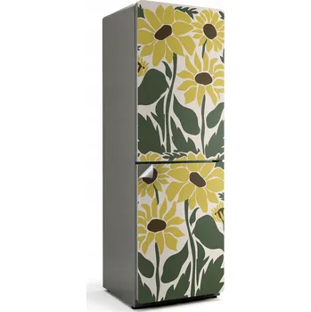 Fototapeta Samolepka/Fólie na ledničku s technologií Easy Stick - Květinový vzor s listy