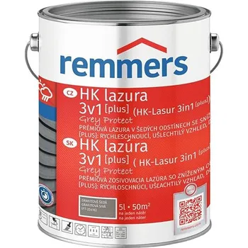 lazura Remmers HK Lazura 3v1 Grey Protect [plus] 5 l Graphitgrau / Grafitová šedá