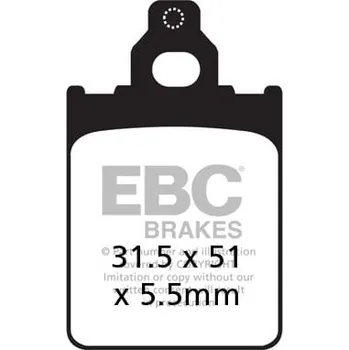 Brzdová destička Brzdové destičky EBC SFA186 PIAGGIO/VESPA PX 200 1998-2003
