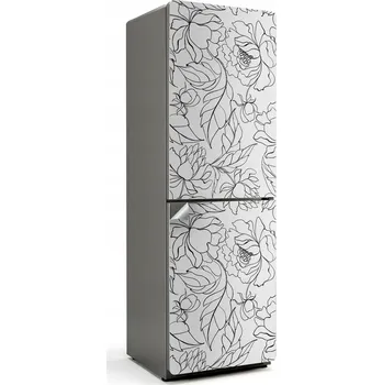 Fototapeta Foto Nálepka Dekorativní Samolepicí na Lednici Květinový lineární vzor