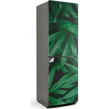 Fototapeta Dekorativní Samolepka Nálepka Ozdoba na Lednici Listy s kapkami vody