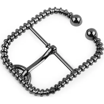 Kovová spona / opasková přezka, průvlek 40 mm, malé, 2 nikl černý