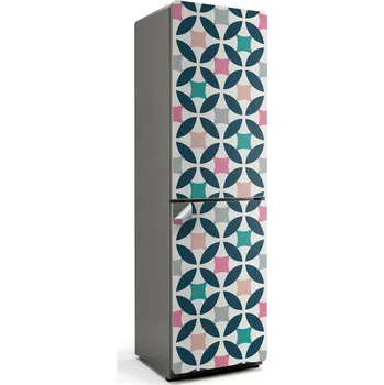 Fototapeta Dekorativní Samolepicí na Lednici - Geometrický Vzor s Kruhy