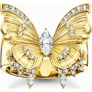 Prsten Thomas Sabo TR2495-414-14-58 Cocktailprstýnek butterfly gold plated