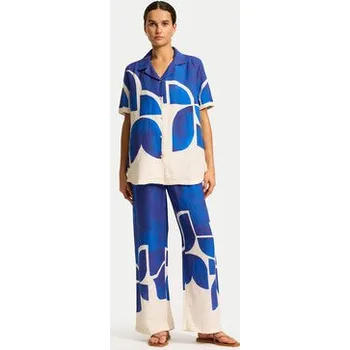 Dámské kalhoty Seafolly Kalhoty z materiálu 55456-PA Modrá M