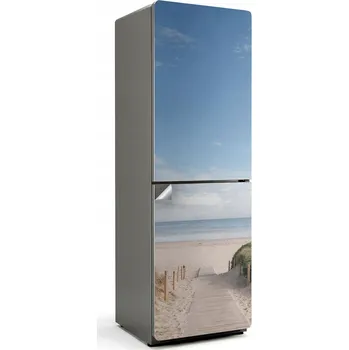 Fototapeta Samolepka s potiskem s grafikou na ledničku bez bublin Cesta na pláž