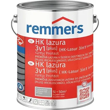 lazura Remmers HK Lazura 3v1 Grey Protect [plus] 5 l Platingrau / Platinově šedá