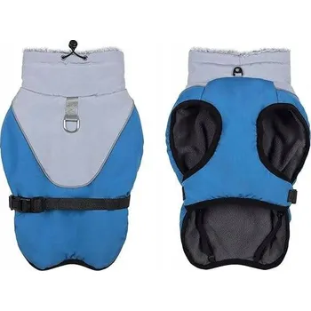 Obleček pro psa Nepromokavá zateplená bunda pro psa, voděodolná fleecová, modrá, velikost M