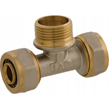 Instalatérský materiál T-rozdělovač PEX 16 x 1/2" x 16 mm, vnější závit