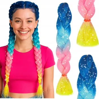 Syntetické vlasové pásky modré Althair