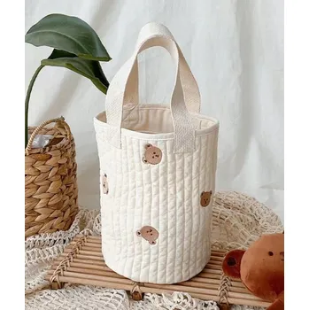 Přebalování TAŠKA NA KOČÁREK ORGANIZÉR NA PLENKY pro miminko s medvídkem, prošívaná a měkká