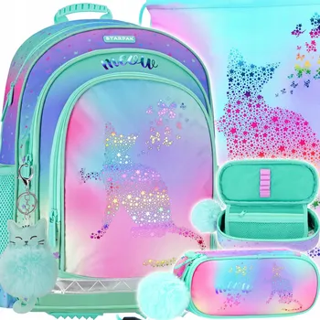 Školní batoh Školní batoh vícekomorový Starpak fialový, růžový, vícebarevný 23 l