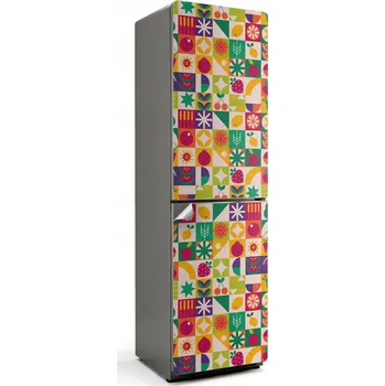 Fototapeta Designová Samolepicí na ledničku Barevný vzor s ovocem